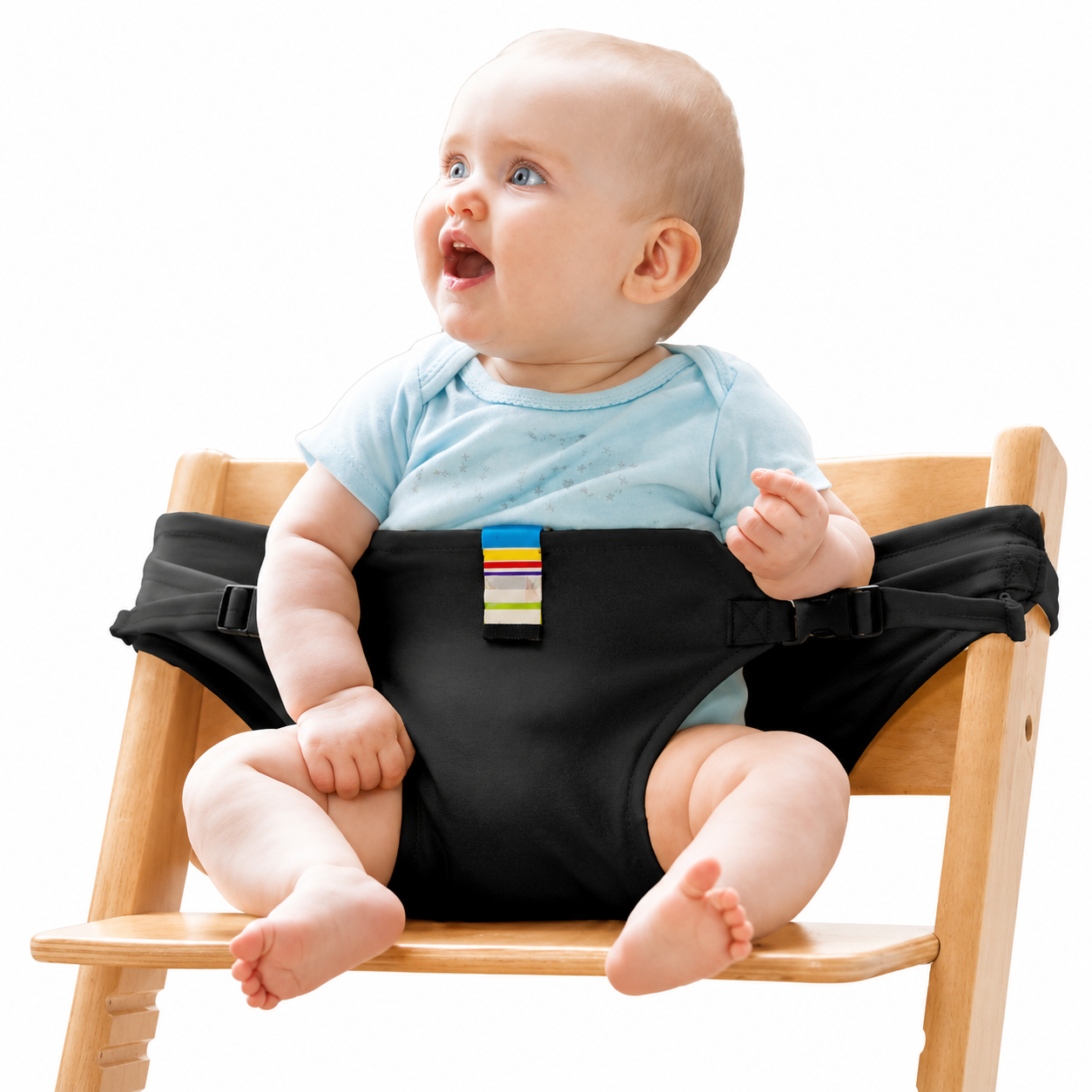 Portable Baby Chair Harness Safety Belt โ Foldable Toddler Dining Seat for Travel & Restaurants