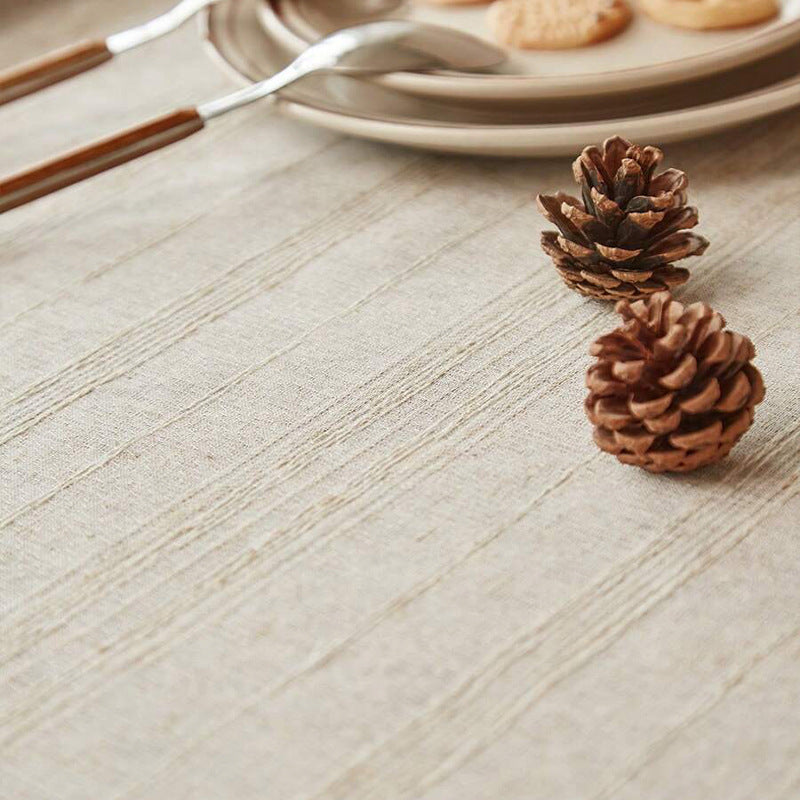 Modern Cream Log Style Dining Table Cover