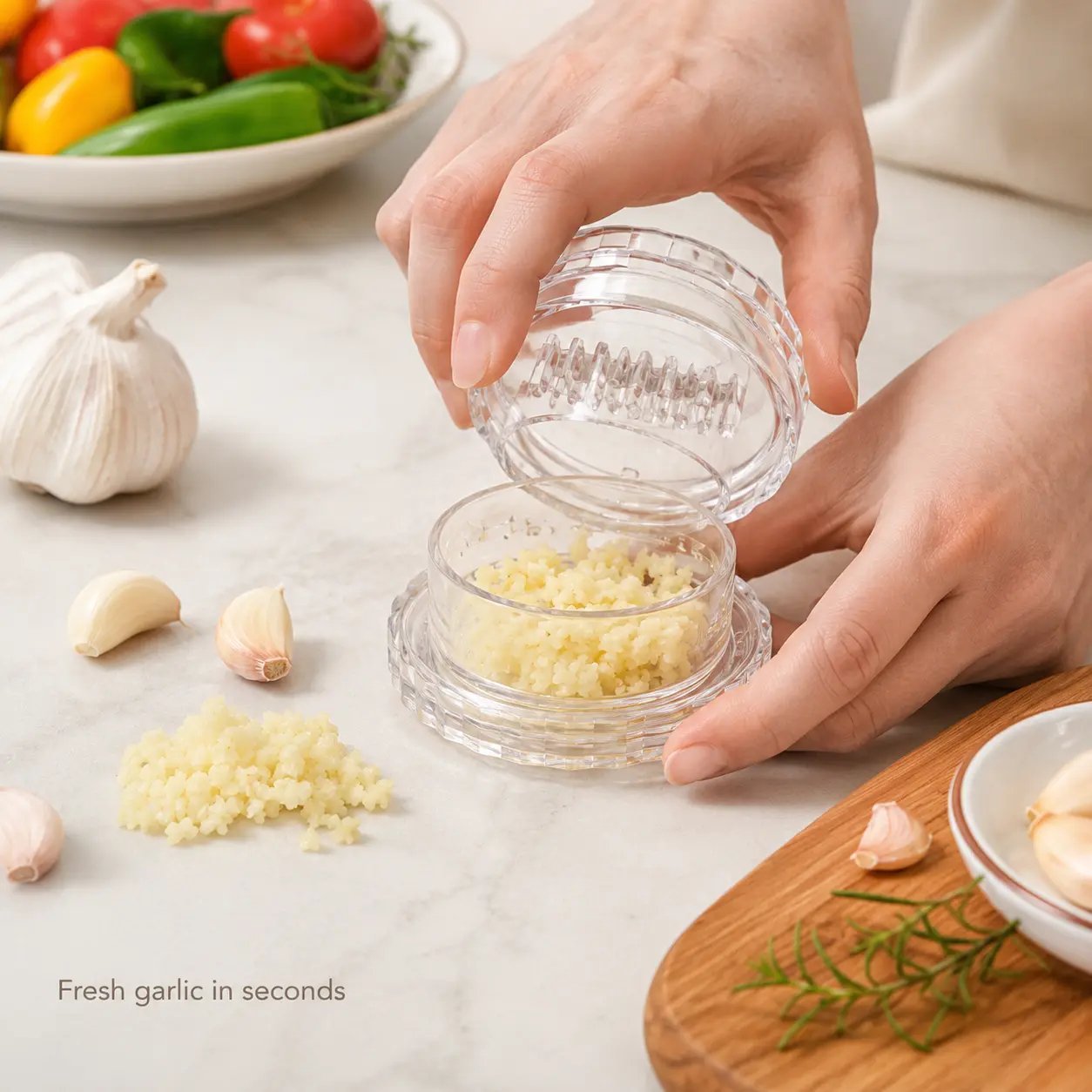✨Buy 1 Get 1 Free!  Clear Manual Garlic Twister and Ginger Mincer Tool