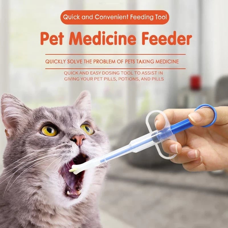 Pet Pill Syringe Dispenser(Blue)