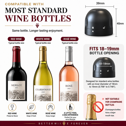 🍷 Premium Vacuum Wine Stopper – Keep Wine Fresh Longer with Airtight Seal