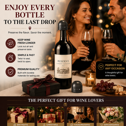 🍷 Premium Vacuum Wine Stopper – Keep Wine Fresh Longer with Airtight Seal