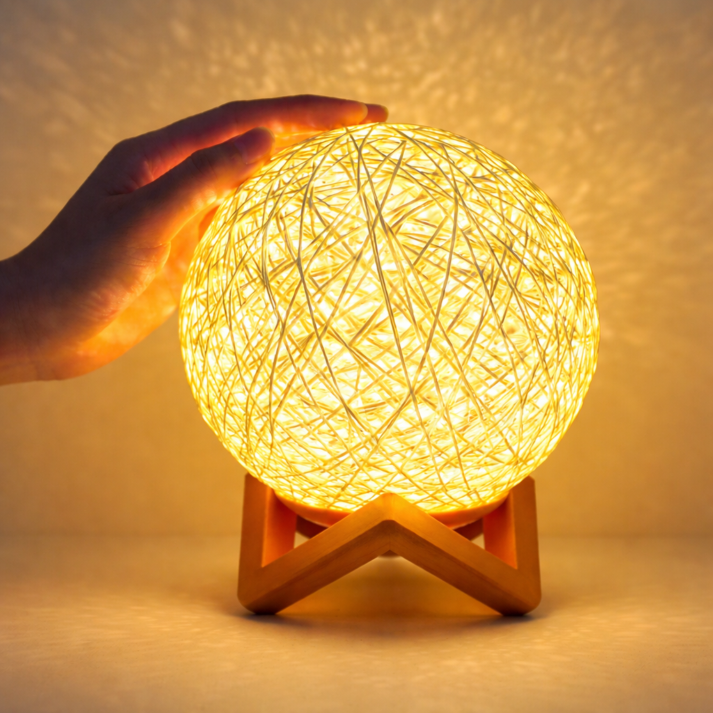 Rattan Ball Table Lamp