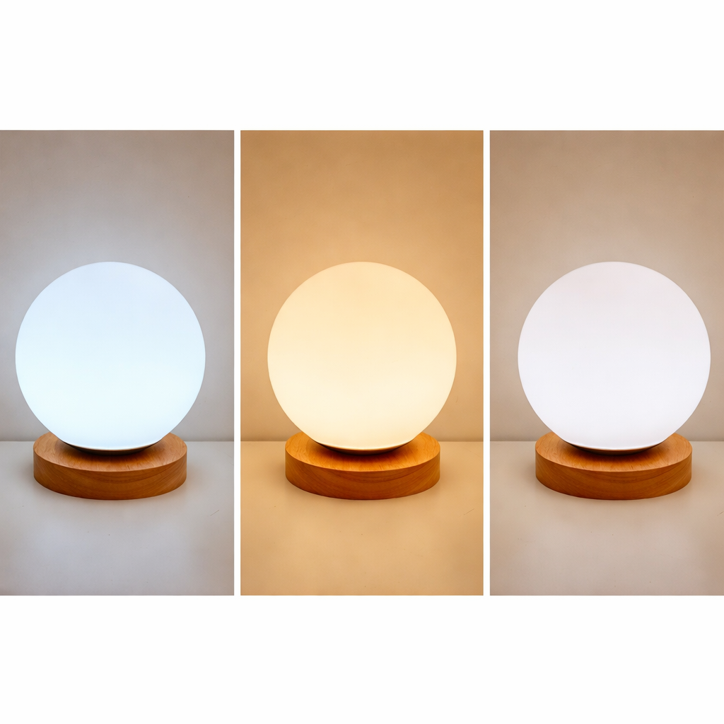 Modern Round Glass Table Lamp