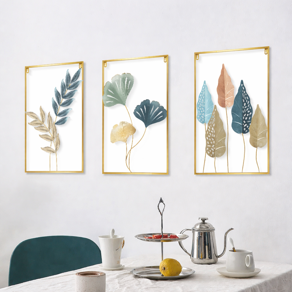3D Metal Botanical Wall Art