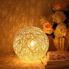 Rattan Ball Table Lamp