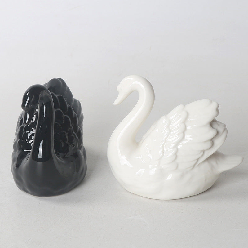 Modern Ceramic Swan Figurine