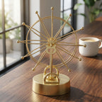Golden Ferris Wheel Decorative Sculpture