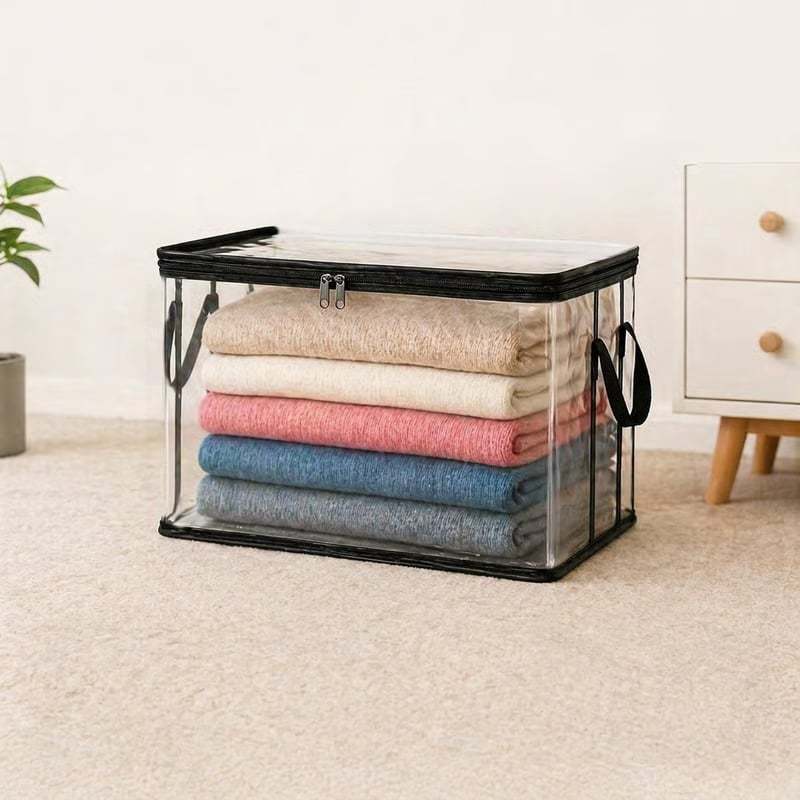 Large Heavy-Duty Thick Clear Storage Bag for Clothes, Moving & Storage