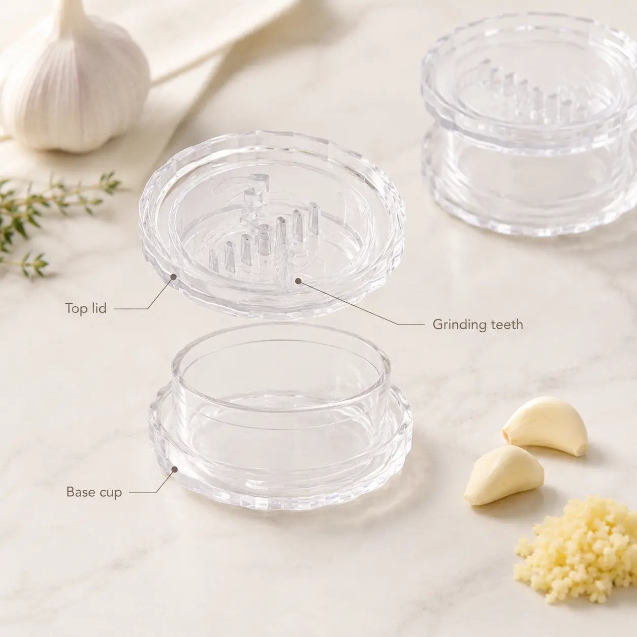✨Buy 1 Get 1 Free!  Clear Manual Garlic Twister and Ginger Mincer Tool
